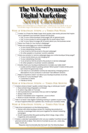 The Wise Digital Marketing Secret Checklist